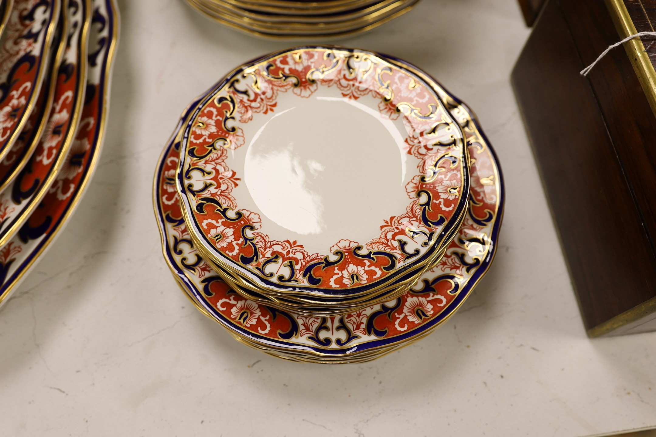 A Royal Crown Derby Imari pattern 3973 part dinner service